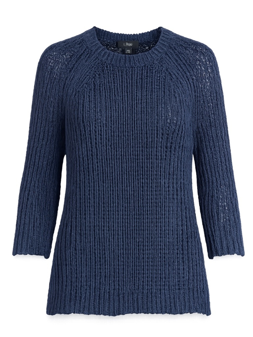 J.CREW Open Knit Linen Sweater Navy Relaxed Lightweight Coastal Minimalist
Small
